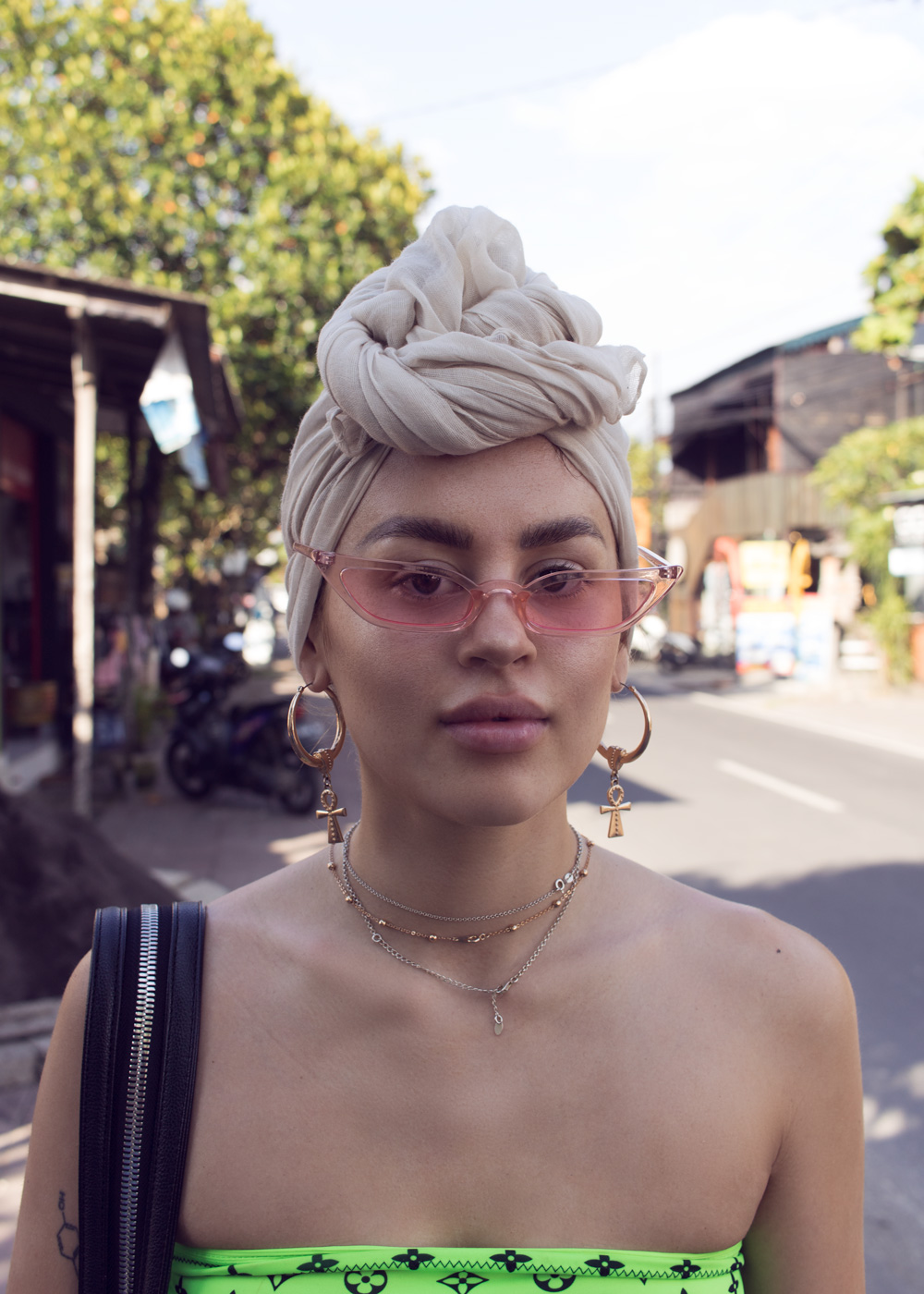 Street portrait of a young woman in Canggu Bali, after
Photoshop